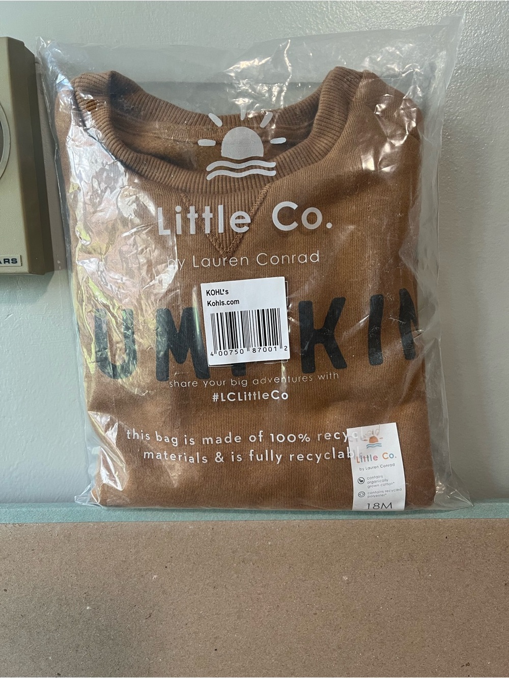 Little Co. by Lauren Conrad Kids' Brown Sweatshirt - Cozy Pumpkin Graphic